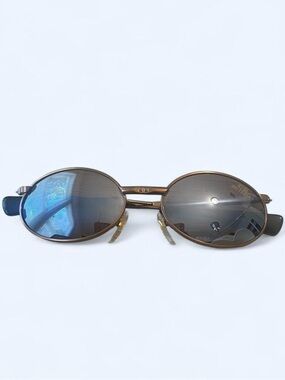 Original Vintage US Ski Team Oval Bronze Metal Sunglasses 775PC 90s by I SKI